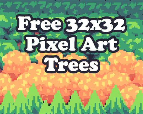 Free 32x32 Pixel Art Trees by MichaelsGameLab