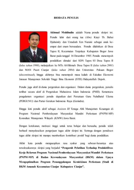 Biodata penulis buku