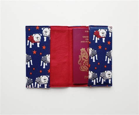 Bulldog Design Fabric Passport Cover Dog Design Passport - Etsy