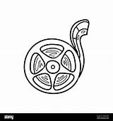 Movie Reel Coloring Page sketch template