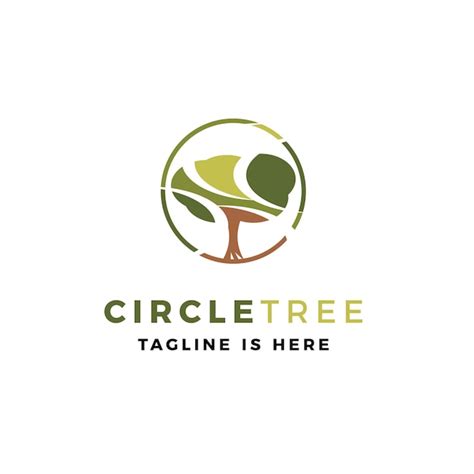 Premium Vector | Circle tree logo vector icon illustration