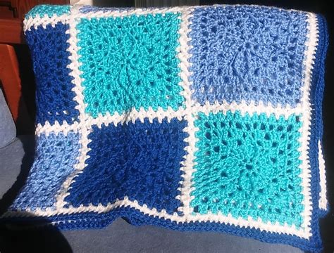 Crochet and Knitting: Blanket, Squares.