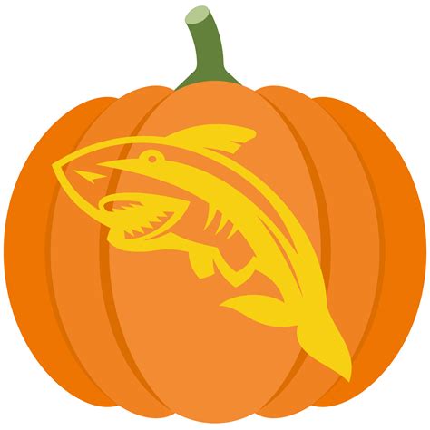 Shark Pumpkin Stencil | Free Printable Papercraft Templates