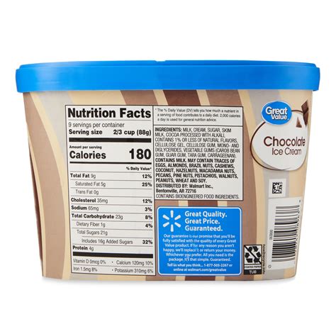 Ice Cream Nutrition Label | Besto Blog