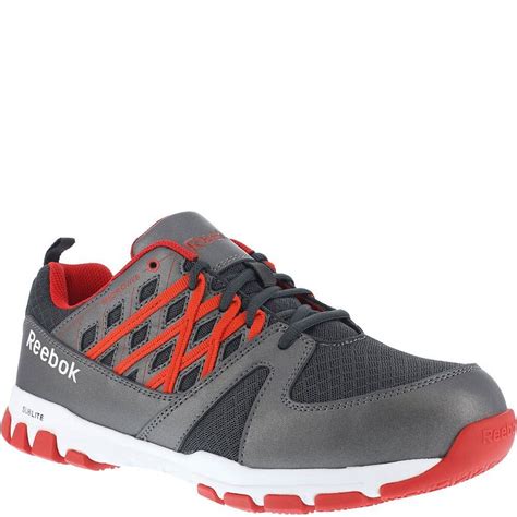 Reebok Men's EH SR Safety Shoes - Grey/Red | bootbay