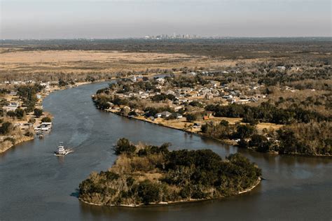 Lafitte/Jean Lafitte, Louisiana. New Orleans in background. The town claims to be one of the ...