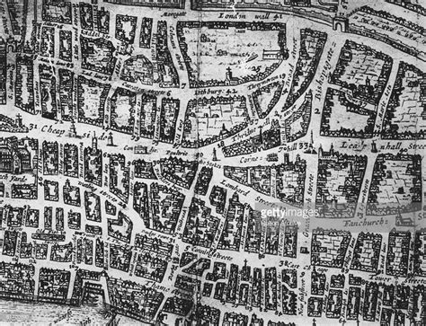 A map of the City of London, showing Cheapside, Threadneedle Street and ...