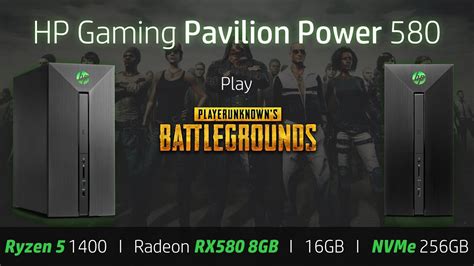 HP Pavilion Power 580-125KR Play BattleGround -Ryzen 5 + RX 580 - YouTube