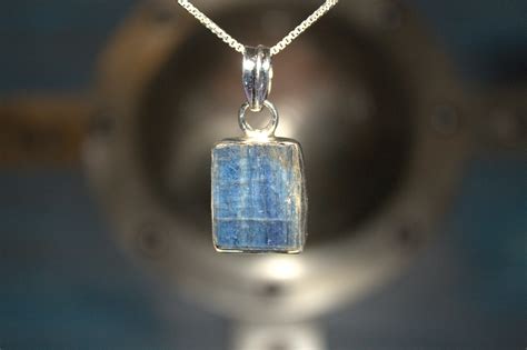 Kyanite Rough Stone Pendant In .925 Sterling Silver – Viking Vault