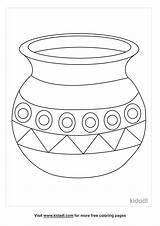 Pot Coloring Page sketch template