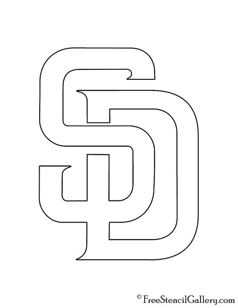 MLB - San Diego Padres Logo Stencil | Free Stencil Gallery