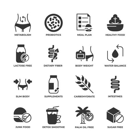 Nutrition set icon, isolated Nutrition set sign icon, icon color ...