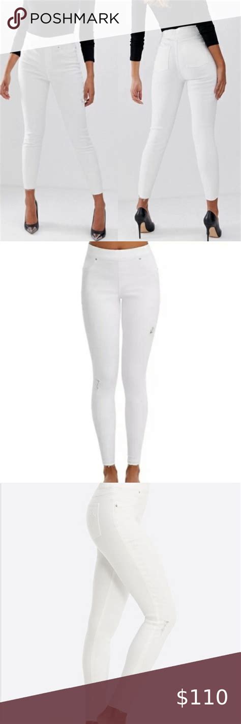 SPANX $128 Distressed White Skinny Jeans Sz L NWT | White skinny jeans, Spanx, Womens jeans skinny