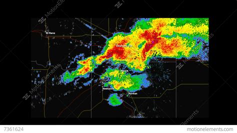 *LOOP* 2013 Moore, Oklahoma Tornado Weather Radar Stock Animation | 7361624