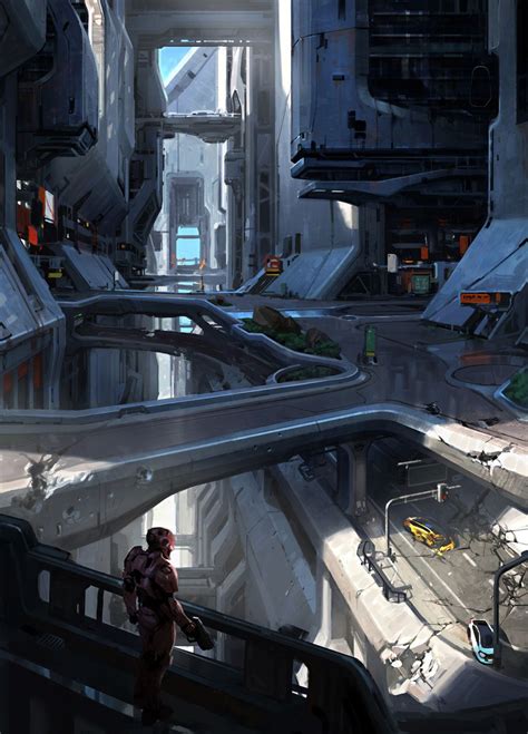 Halo 5 Urban Warzone Concept by koryface | Sci-Fi | 2D | CGSociety | exterior | Pinterest | 2d ...