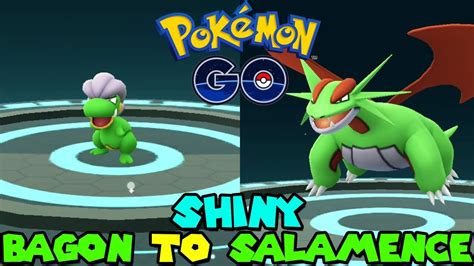 Evolving SHINY BAGON TO SHINY SALAMENCE IN POKEMON GO - BAGON COMMUNITY DAY - YouTube