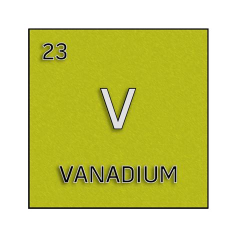 Color element cell for vanadium. - Science Notes and Projects