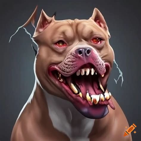 Angry pitbull on Craiyon