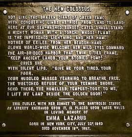 Statue of Liberty Poem by Emma Lazarus