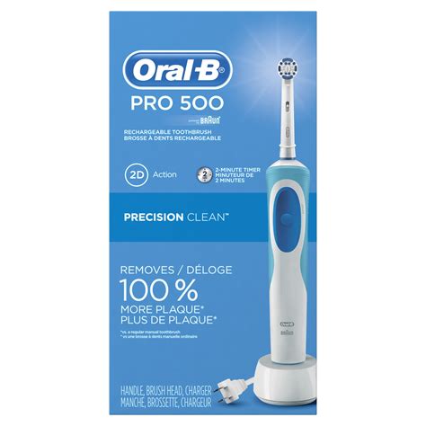 Oral-B Pro 500 Electric Power Rechargeable Toothbrush with Automatic ...