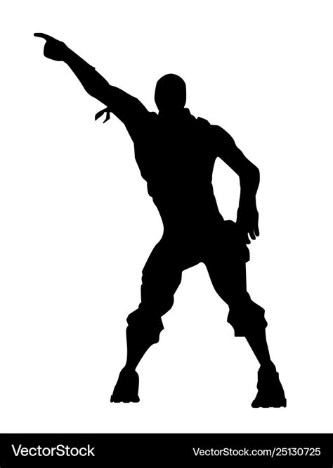 Fortnite concept dance icon Royalty Free Vector Image