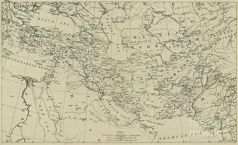 Map of the Middle East circa 1918 Drawing by American School - Fine Art America