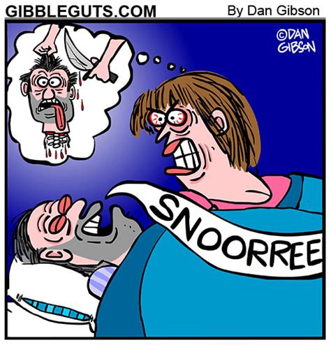 Snoring husband cartoon from Gibbleguts.com