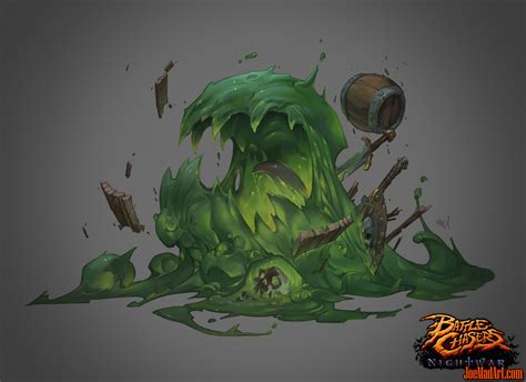 joemadart.com: Battle Chasers Nightwar game creature concept art: the slime