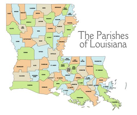 Map Of Louisiana Parishes - El Paso On Map