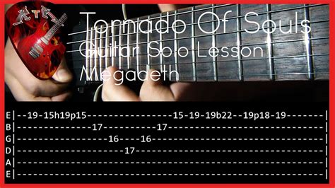 Tornado Of Souls Guitar Solo Lesson - Megadeth (with tabs) - YouTube