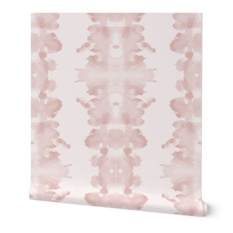 Shell Pink on palest pink double inkblot Wallpaper | Prepasted wallpaper, Pink paint ...