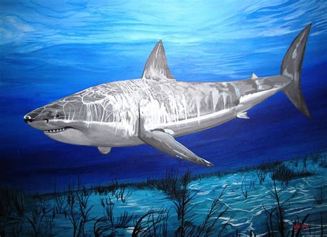 This Is A Shark Painting by Kevin F Heuman