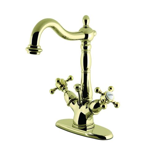 Kingston Brass Victorian Single Hole 2-Handle Bathroom Faucet in ...