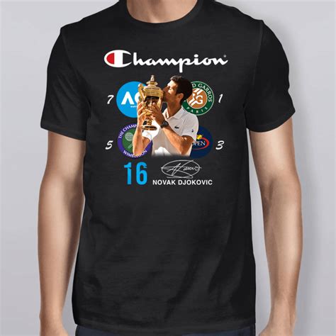 Novak Djokovic 16 Champions Signature 2019 T-Shirt