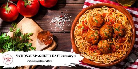 JANUARY 4, 2023 | NATIONAL SPAGHETTI DAY | NATIONAL TRIVIA DAY ...