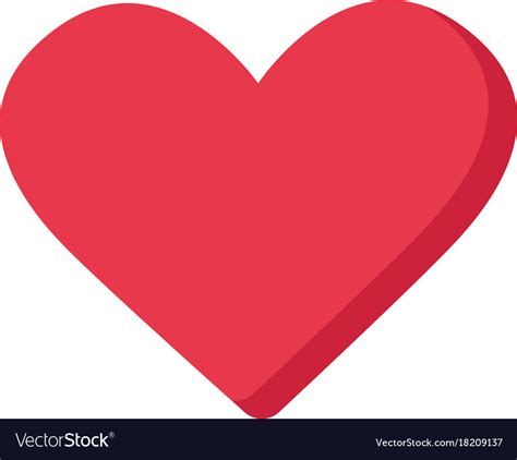 Red heart shape cartoon Royalty Free Vector Image