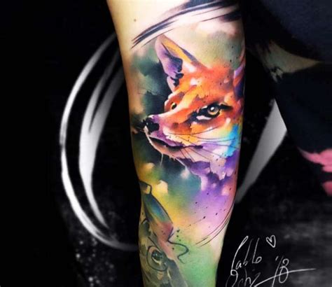 Fox head tattoo by Pablo Ortiz Tattoo | Photo 26532