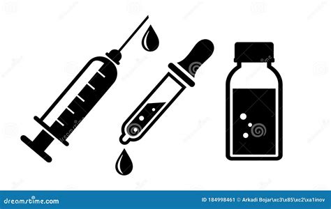 Medical drugs vector icon stock vector. Illustration of drops - 184998461