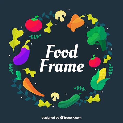 Free Vector | Food frame with vegetables