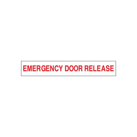 Emergency Door Release Decal - Decals