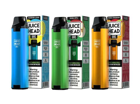 Juice Head Bars Synthetic Nicotine Salt Rechargeable Disposable Device ...