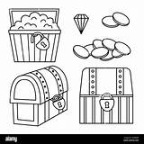 Pirate Treasure Chest Coloring Page Sketch sketch template