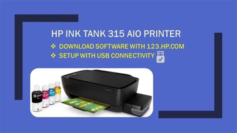 how to install hp ink tank 315 printer - YouTube