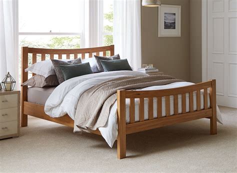 Our Sherwood oak veneered wooden bed frame complements both traditional ...