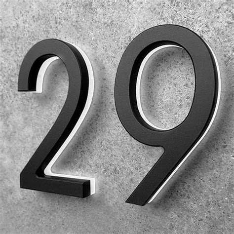 Address Numbers for House, Metal House Numbers, Stain Brass, Floating Mount, Door Numbers, House ...