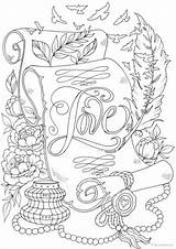 Love Letter Printable Adult Coloring Page From Favoreads  Etsy Australia sketch template