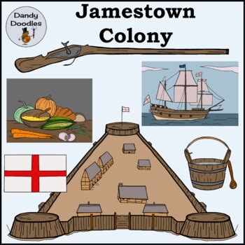 Jamestown Colony Clip Art by Dandy Doodles | TPT