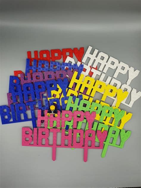 Cake Letters Happy Birthday Cake Set Birthday Cake Sign - Etsy