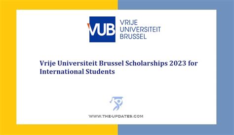 Vrije Universiteit Brussel Scholarships 2023 for International Students