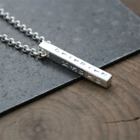 Personalized Men's and Woman's Silver Bar Necklace - Lucas Necklace | 2 ...